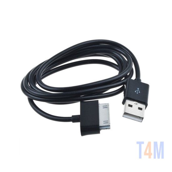 CABLE DE CARGA USB PARA SAMSUNG GALAXY TAB GT-P1000 GT-P5100 NEGRO